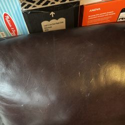 Leather Loveseat 