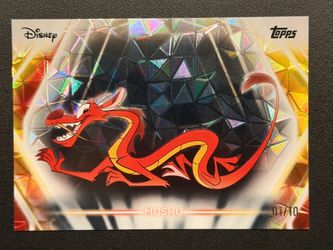 Mushu #76 Black Diamanté /10 Topps 2025 Disney Neon
