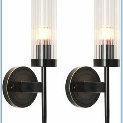 Modern black Slim Wall Scone 