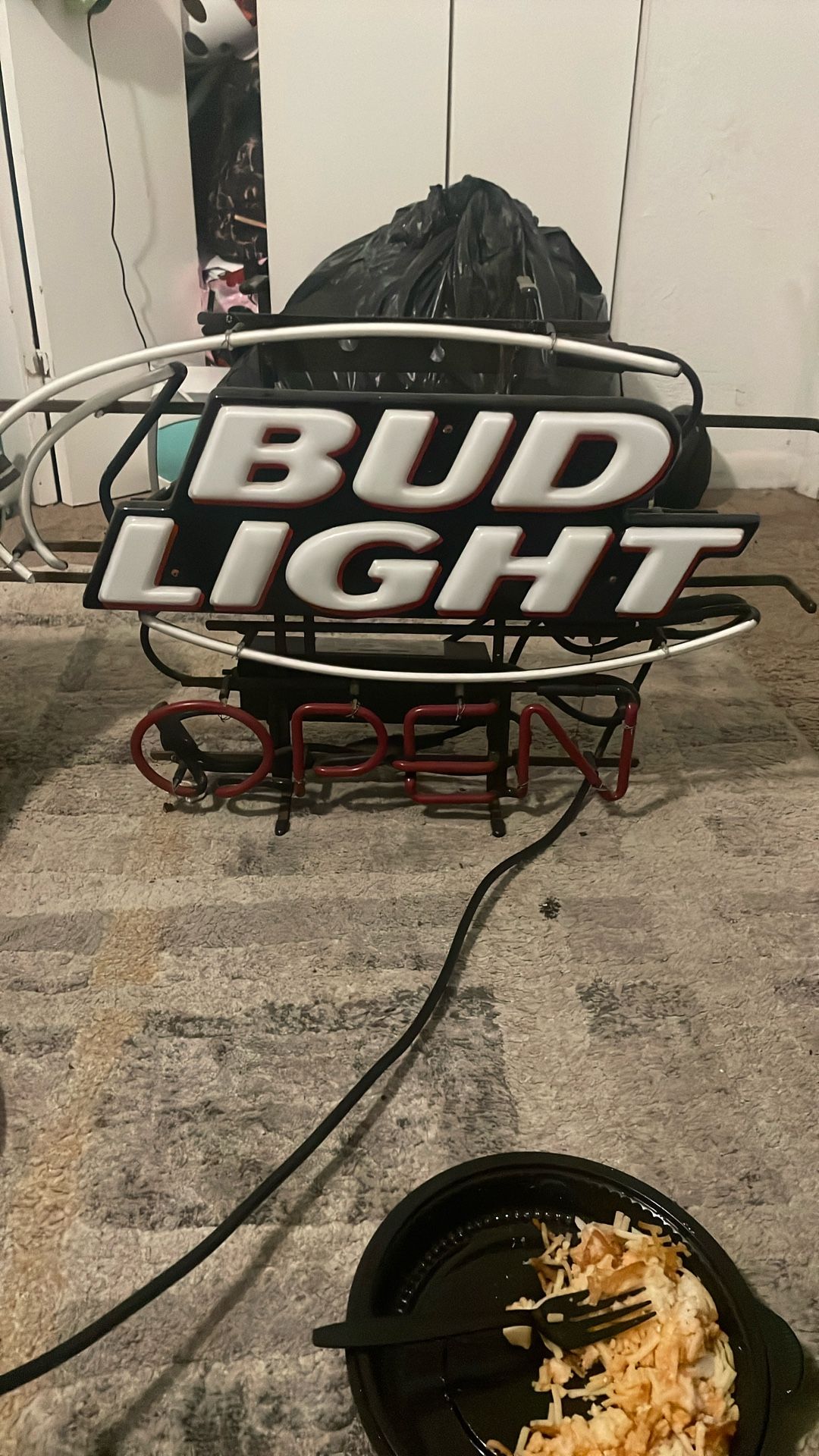 Bud Light Open sign