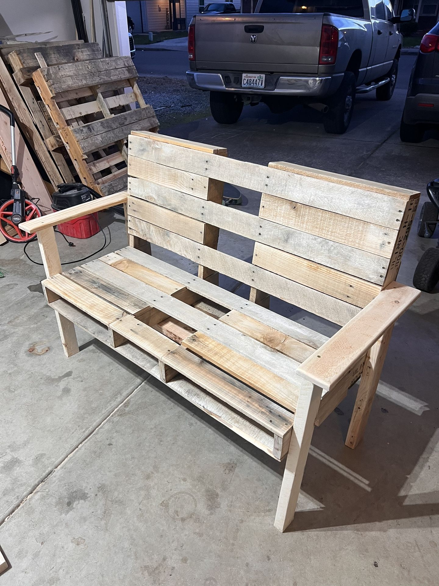 Custom Made Pallet Bench