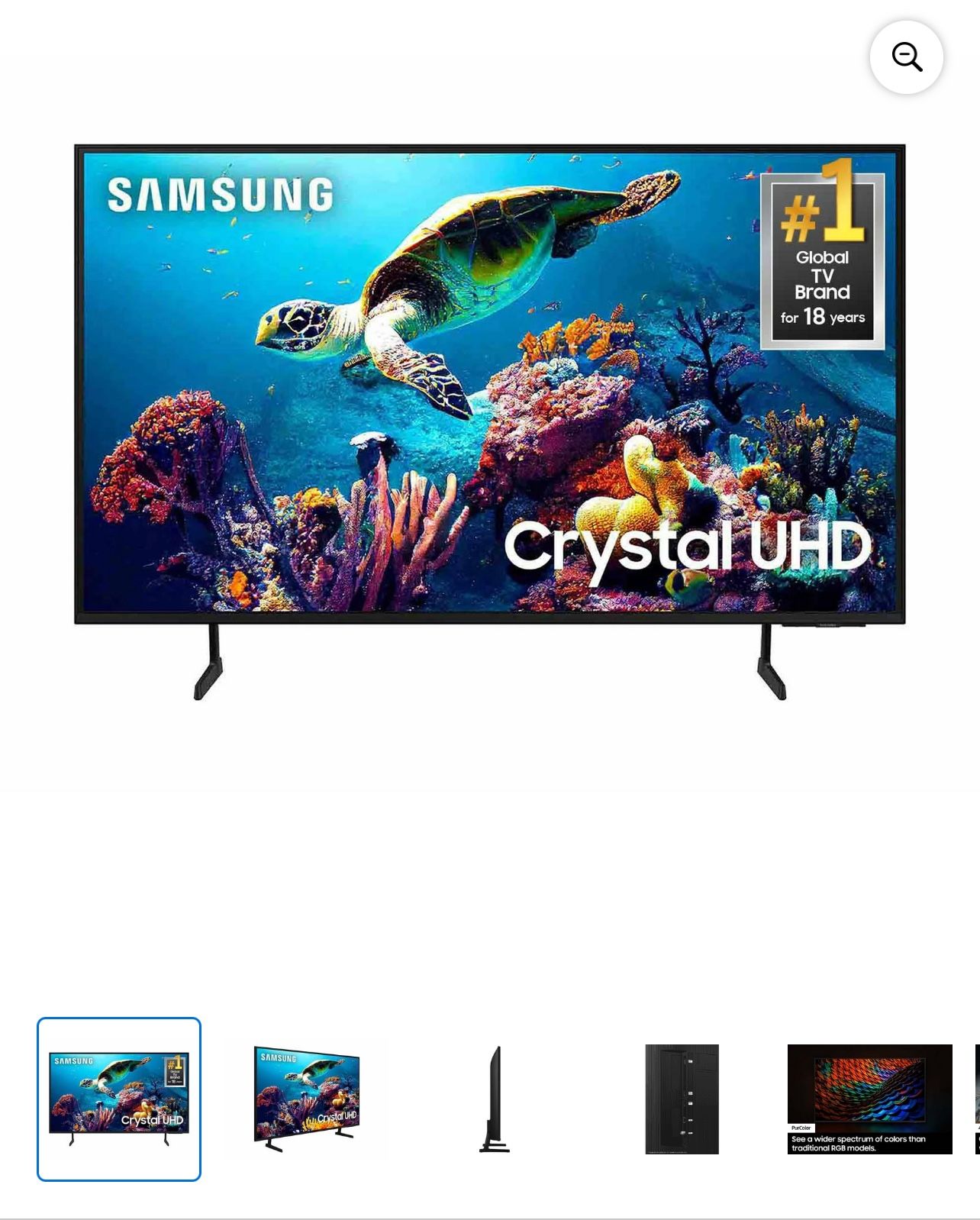 SAMSUNG 65” Class DU6900 Crystal UHD 4K Smart TV UN65DU6900FXZA