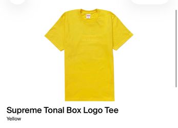 Supreme Tonal Box Logo Tee Yellow New Sealed XXL