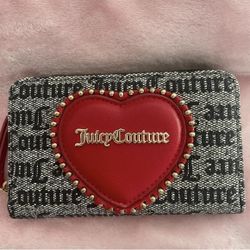 Juicy Couture Red Heart Love Never Dies Multicompartment Bifold Wallet