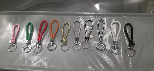 Premium Braided Leather Keychains (Real Leather)