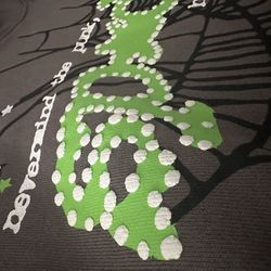 Sp5der Punk V2 Hoodie- Slate grey NWT