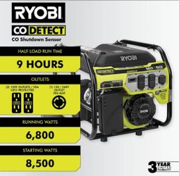 6800 WATT RYOBI GENARATOR