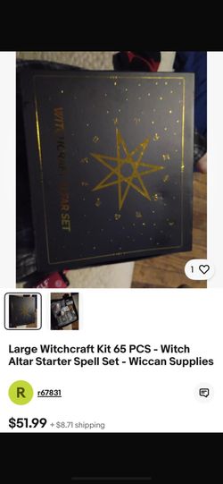 Large Witchcraft Kit 65 PCS - Witch Altar Starter Spell Set - Wiccan Supplies