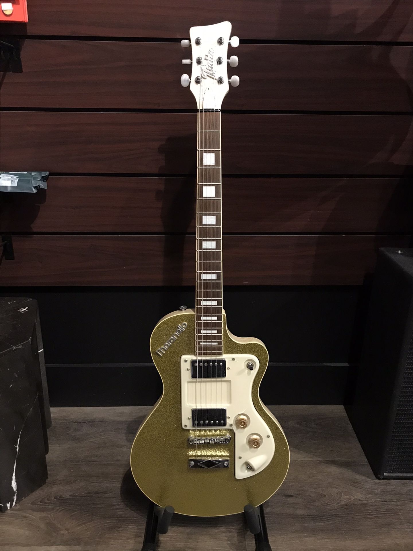 Italia Maranello Classic Rare Gold Sparkle Electric Guitar with