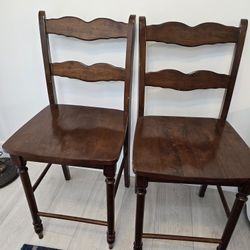 2 Wooden Bar Stools Great Condition - Must Go Before New Year!!