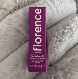NEW FLORENCE BY MILLS OH WHALE! TINTED LIP BALM FULL SIZE $6!