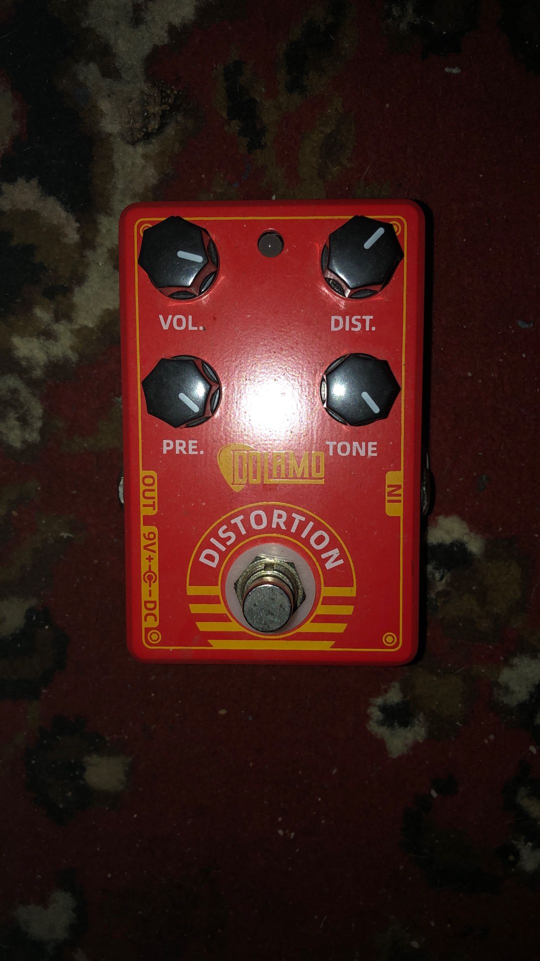 A Dolmo Distortion Pedal Works Great.