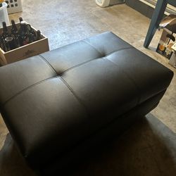 NEGOTIABLE faux leather ottoman 