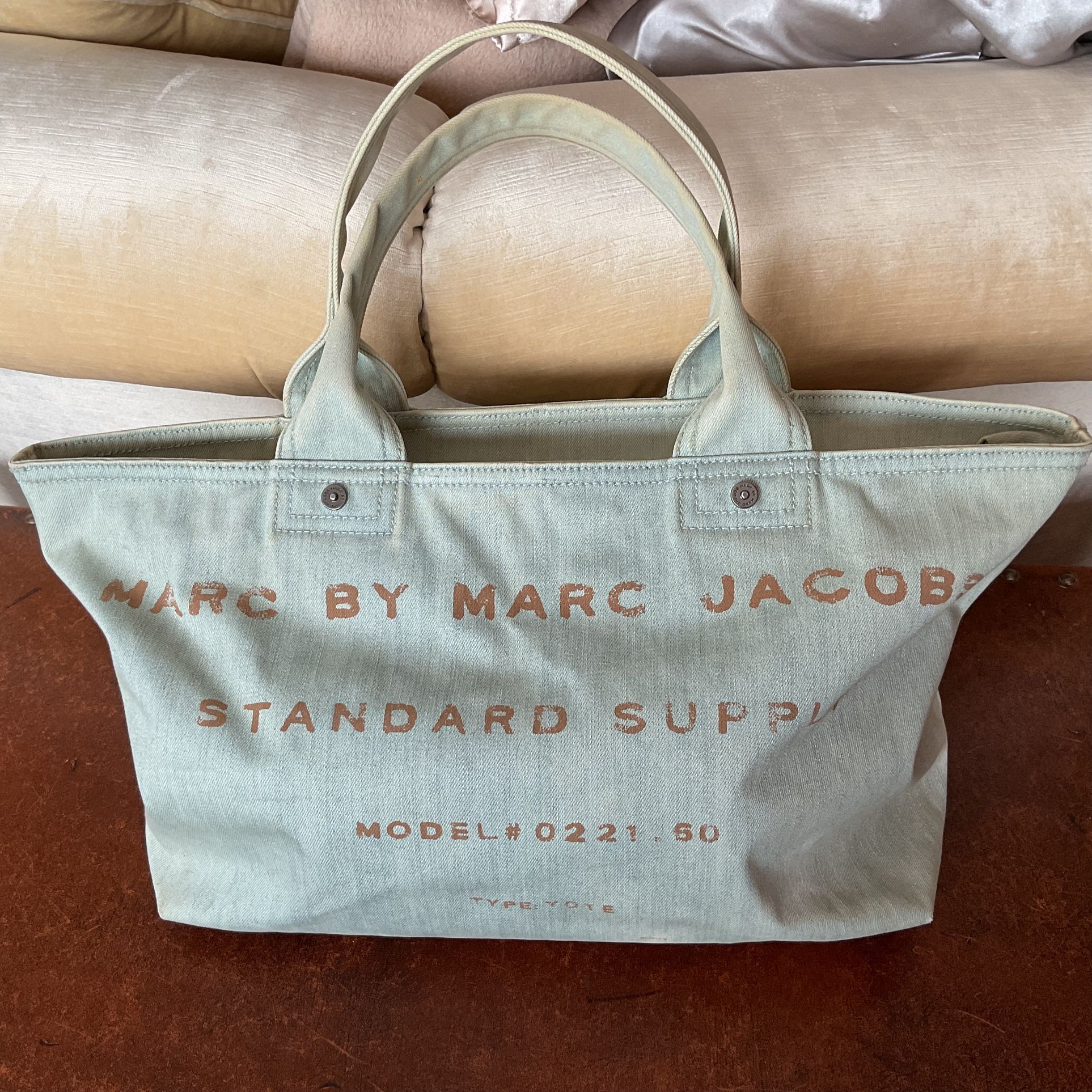 Marc Jacobs Tote Washed Denim Handbag