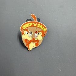 WDW Disney Pin Chip N Dale Nutshell Acorn Arms Crossed