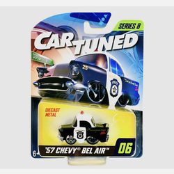 CarTuned Cop Cruisers ‘57 Chevy Bel Air Series 8 #6 Police Car MGA Diecast 1:64