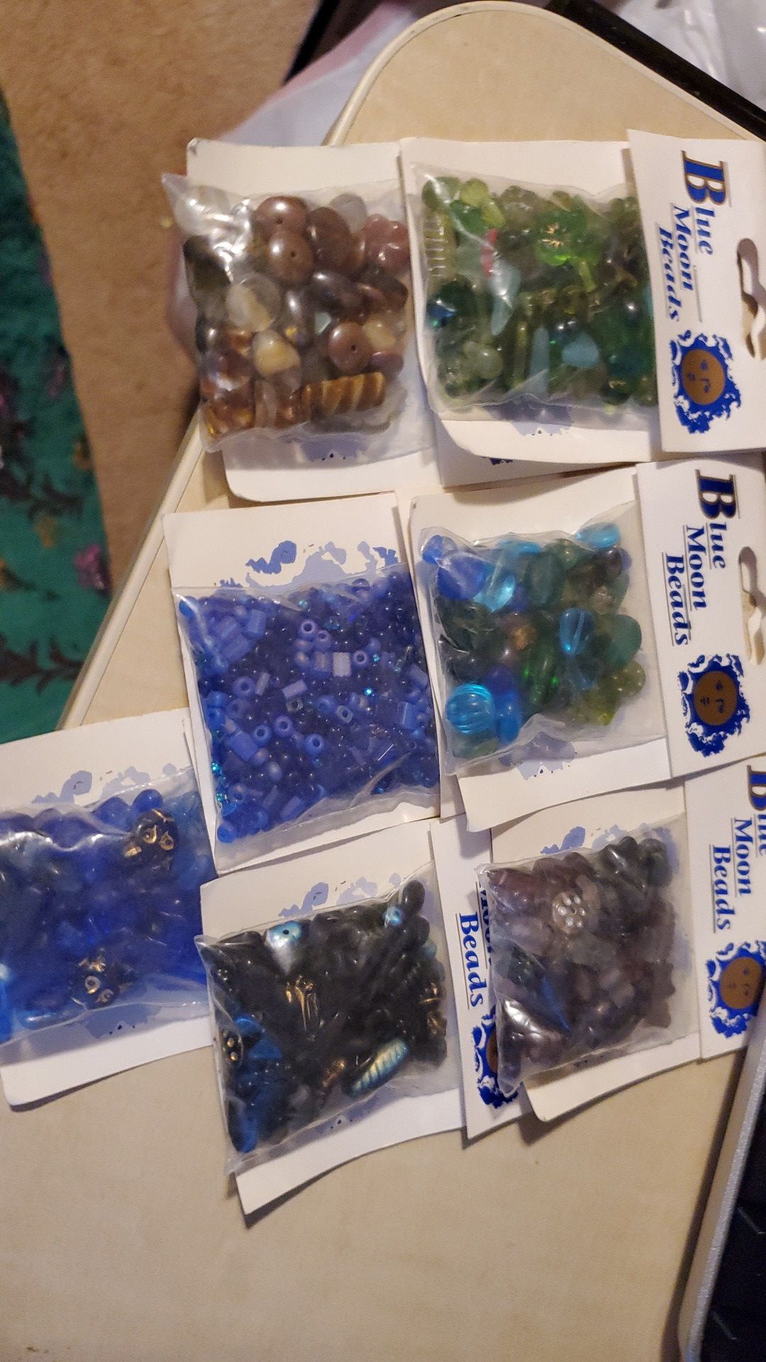 Lot of Blue Moon Glass Beads