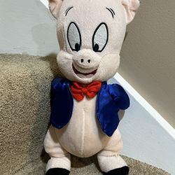 Porky Pig Looney Tunes 13”plush Stuffed Animal