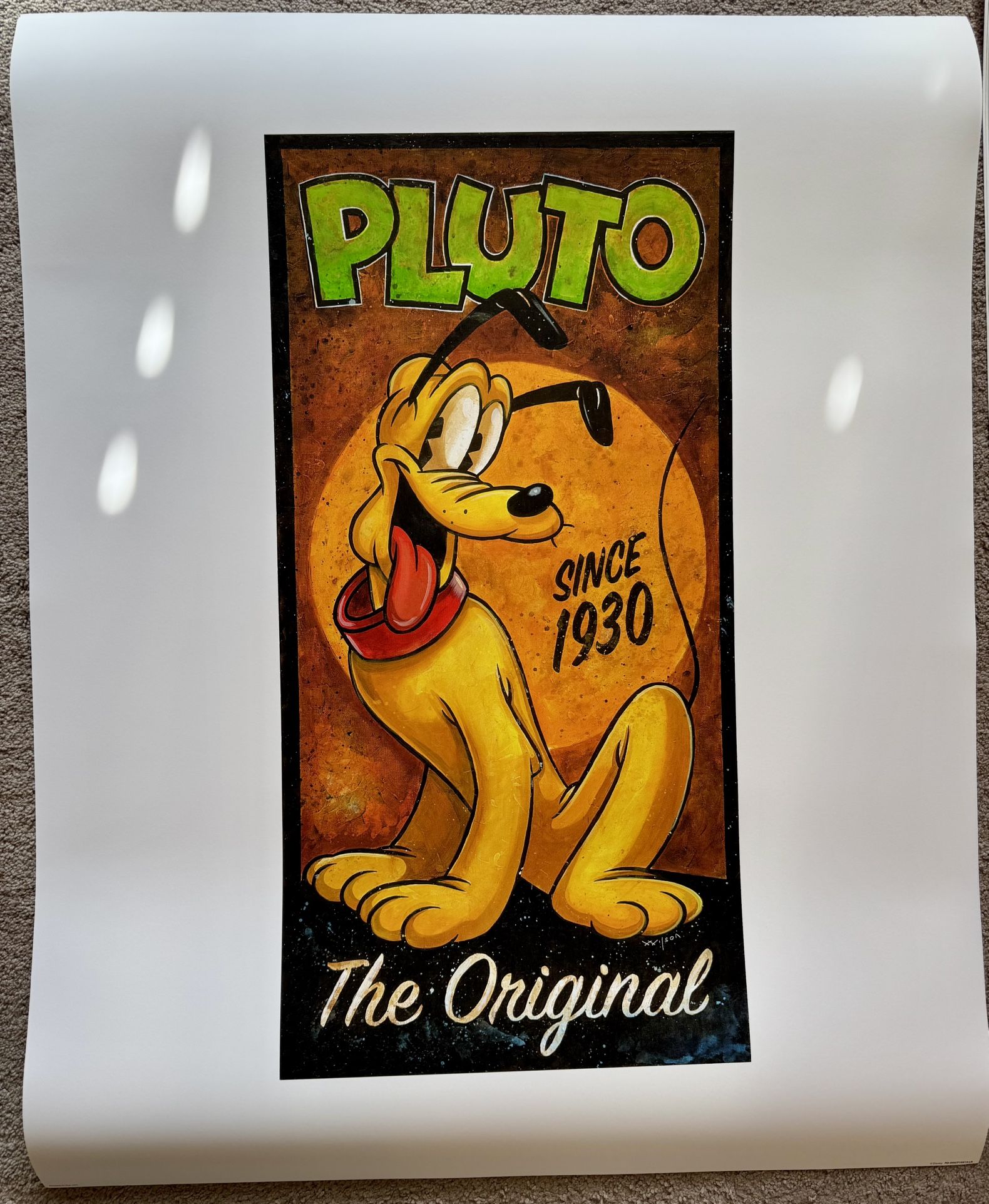 Disney Art On Demand - Darren Wilson - Pluto The Original Lithograph Poster