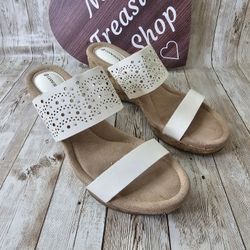 Gianni Bernini Wedge Sandals Size 7