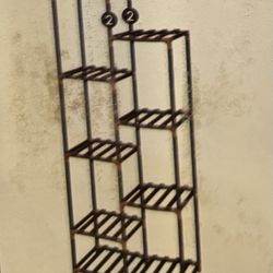 Bamworld plant stands with wheels for indoor plants outdoor corner plant shelf flower stands (7 pots ww)