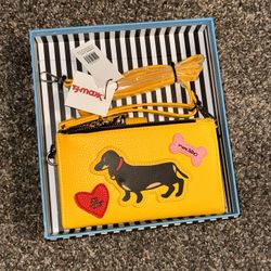 Marc Tetro Yellow Dachshund Small Crossbody Bag