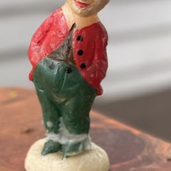 Vintage Christmas candle wax elf/gnome 6 1/2". Unused.
