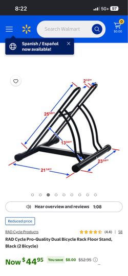 Dual Bicycle Rack Floor Stand