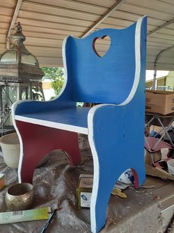 Red white and blue small chair