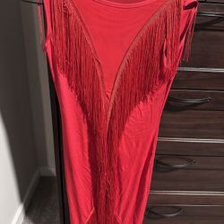 Latín Dance Fringe Dress
