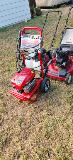 Pressure washer and lawnmowers