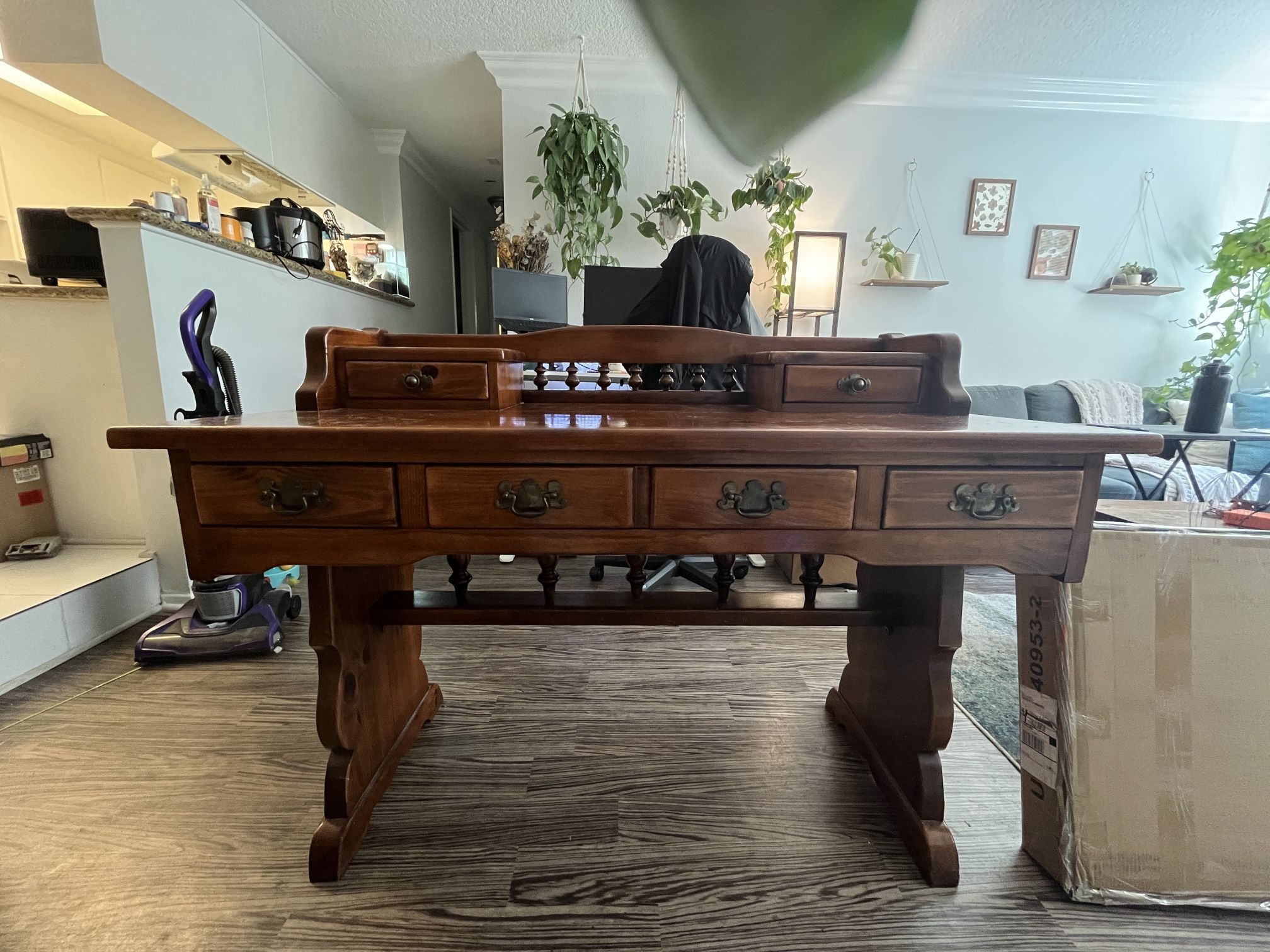 Wooden Desk 52.5” (with Drawers)