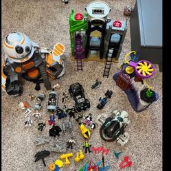 Fisher Price Batman, Penguin, Star wars lairs and accessories