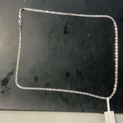 10k White Gold 20” Anchor Link Chain