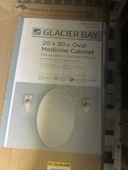Oval shaped medicine cabinet