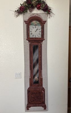 Grandfather Clock Wall Tapestry Banner