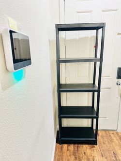 (70/12/23in) 5 tier Freestanding Garage Shelving Unit, Multi-Use Organizer Rack for Pantry, Kitchen, Laundry, No-Tool Assembly, Black