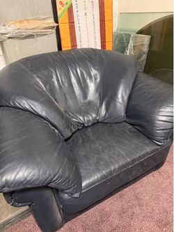Black leather chair