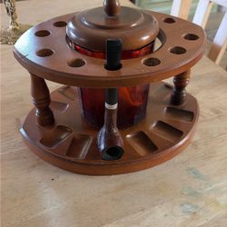Vintage Wooden Pipe Stand