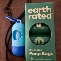 New 120 Earth Rated Poop Bags and dispenser