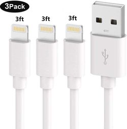 iPhone Charger Cable (3 Pack 3FT) Fast USB iPhone Charging Cable Long Cord Compatible iPhone XS/Max/XR/X/8/8 Plus/7/7 Plus/6/6 Plus/6S/6S Plus More (