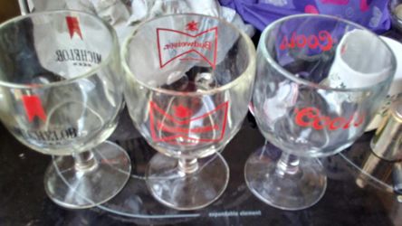 3 Stemmed Glasses