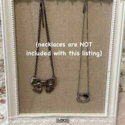 vintage white wood necklace holder 