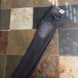 True Religion Dark Gray Skinny Jeans