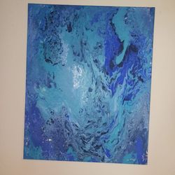 Vibrant abstract Canvas Painting beautiful unique 1 of a kind must pick up Broadway and apache buckeye az cash only pls $45 firm check out my page all