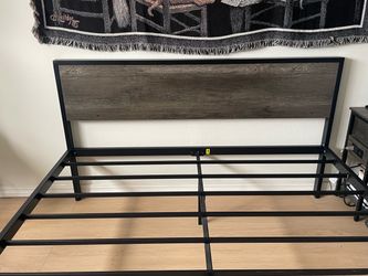 Queen bed frame + nightstand