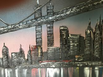 New York Skyline Think Pallet Painting