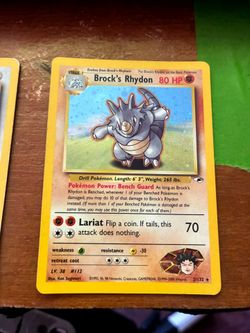 POKEMON TCG - BROCKS RHYDON #2/132 HOLO RARE NEAR MINT
