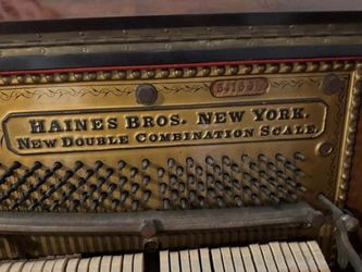 Vintage Upright Piano with Double Combination Scale