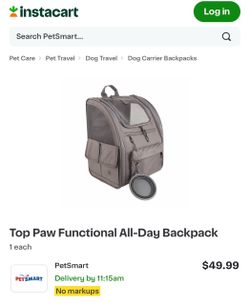 NEW Top Paw Pet Carrier Backpacks – Dogs/Cats up to 25 lbs